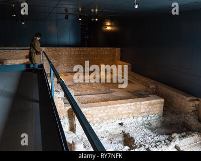 BRESCIA, ITALY - FEBRUARY 21, 2019: ruined floor in Monastery of Santa Giulia in Brescia. Santa Giulia inscribed on the List of World Heritage of UNES Stock Photo