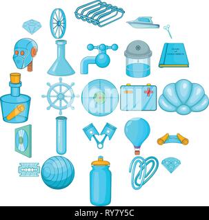 Innovations icons set, cartoon style Stock Vector