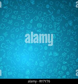 Modern technology background made from icons and pictograms Stock Vector