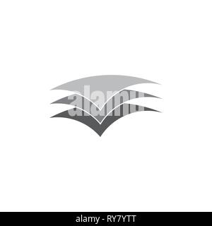 paper sheet bird fly design logo Stock Vector