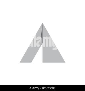 letter a triangle paper fold simple logo vector Stock Vector