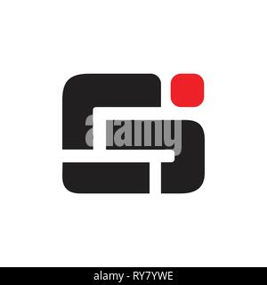 abstract letter ig simple geometric logo vector Stock Vector