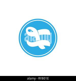 abstract letter t blue wavy design logo vector Stock Vector