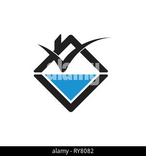home water swimming pool logo vector Stock Vector