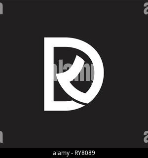 letter dk simple geometric logo vector Stock Vector