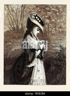 Sympathy 'the Passing Tribute of a Sigh', in the Exhibition at the Dudley Gallery 1873 Stock Photo