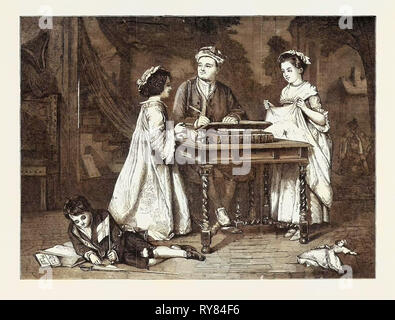 Steele and His Children, from the Winter Exhibition French Gallery Stock Photo