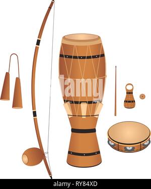 Capoeira  Instruments Stock Vector