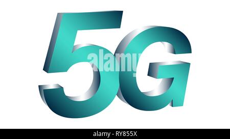 5g fifth generation of mobile connections vector symbol Stock Vector