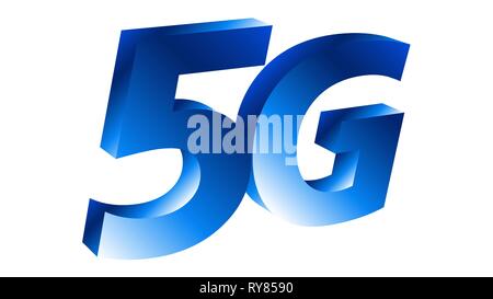 Fifth generation of wireless networking technology 5g Stock Vector