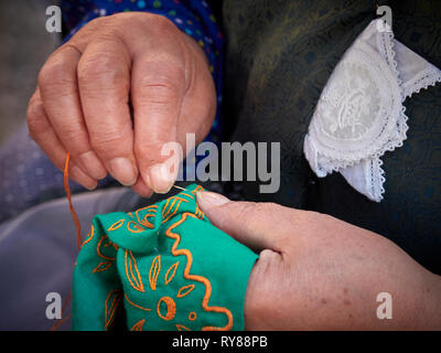 sewing, embroidery Stock Photo