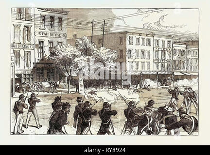 The Irish Orange Riots in New York 1871 Stock Photo