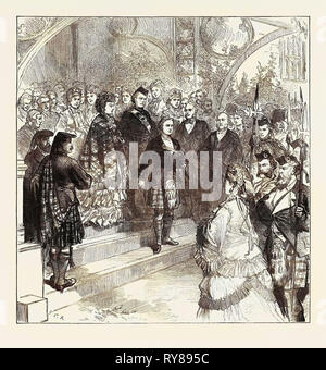 Reception of Princess Louise at Inverary Castle 1871 Stock Photo