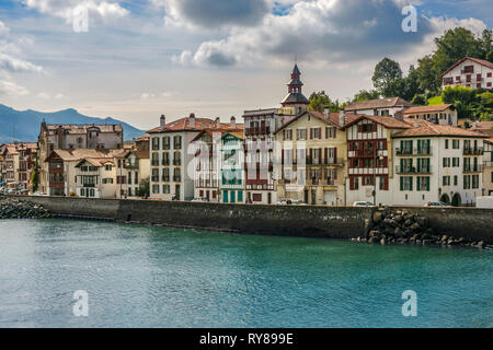 Ciboure. Atlantic Pyrenees Department. Aquitania Region. Labort (Lapurdi).  Basque Country . France Stock Photo