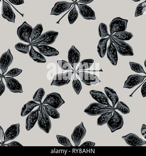Seamless pattern with hand drawn stylized blackberry lily Stock Vector