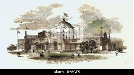 Building for the Exhibition of the Industry of All Nations, at New York, 1852 Stock Photo
