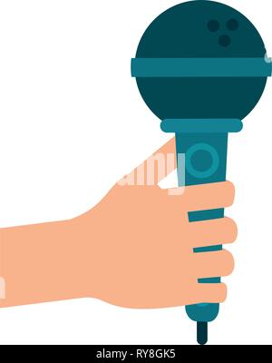 Hand Holding Microphone Stock Vector Image & Art - Alamy