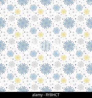 Seamless Vector Background With Snowflakes Stock Vector