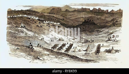 The Abyssinian Expedition: camp of General Sir R. Napier at Ad-Abaga ...