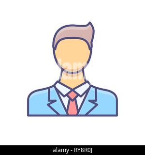 Businessman Filled Related Vector Icon Stock Vector