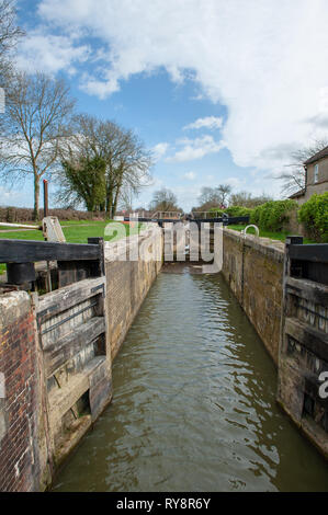 Semington lock on the Kennet and Avon canal in Wiltshire, UK Stock ...