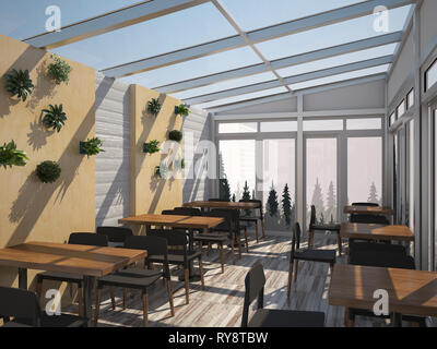 3drendering of a fast food / restaurant Stock Photo - Alamy