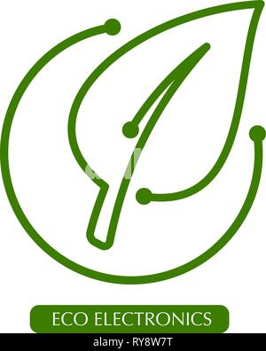 Eco electronics logo Stock Vector