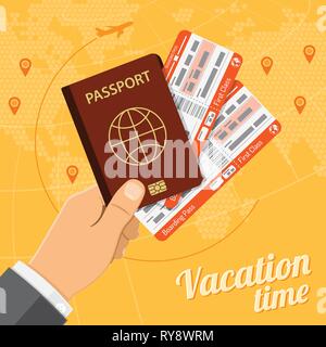 Vacation Travel and Tourism Concept Stock Vector