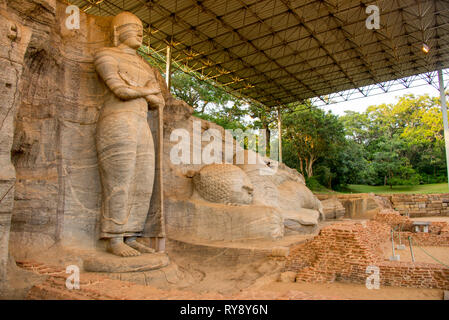 Asia, Sri Lanka, Polonnaruwa, Gal Vihara Stock Photo