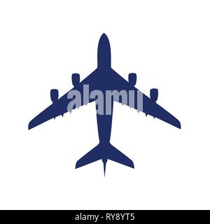 passenger airplane isolated on a white background vector illustration EPS10 Stock Vector