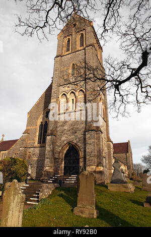 St Auguastine's church, Penarth, South Wales, UK. Tower. Stock Photo