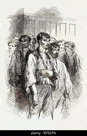 THE RIOT AT STOCKPORT: PRISONERS BROUGHT INTO COURT, 1852 Stock Photo ...