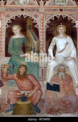 Music-Tubalcain, Dialectis-Pietro Ispano, Sacred Sciences and Liberal arts, Santa Maria Novella Principal Dominican church in Florence Stock Photo