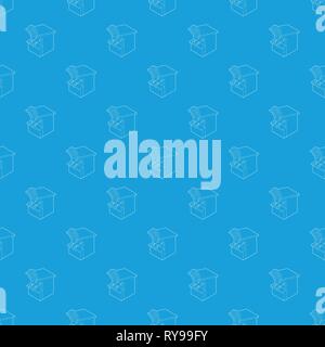 Shooting gallery pattern vector seamless blue Stock Vector