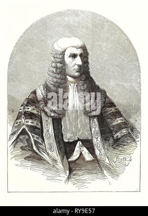 The New Speaker of the House of Commons, the Right Hon. John Evelyn Denison: Elected April 30, 1857. British Statesman. UK, Britain, British, Europe, United Kingdom, Great Britain, European Stock Photo