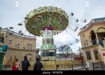 Prater amusements park, Leopoldstadt, Vienna, Austria. Stock Photo