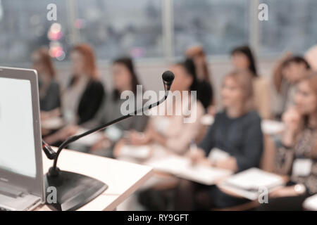 business background. blurred image the audience in the conference room. Stock Photo