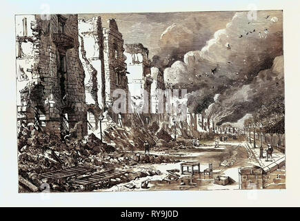 The War in Egypt: After the Burning of Alexandria: Ruins of the Grand Square Stock Photo