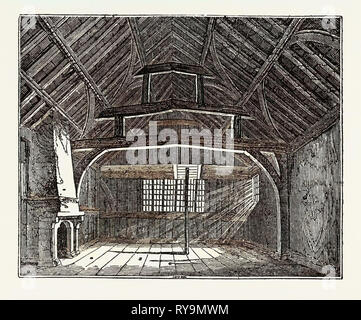 Bedchamber at Leicester, wherein Richard III  slept a few nights before the Battle of Bosworth, UK, britain, british, europe, united kingdom, great britain, european Stock Photo