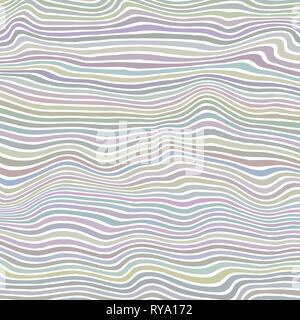 Colorful Striped Pattern. Wavy Colored Ribbons. Curvy Lines Texture. Stock Vector