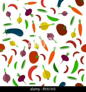 Vegetable Seamless Pattern Stock Vector