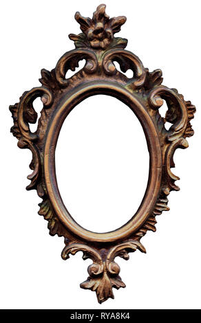 Oval baroque frame Stock Photo