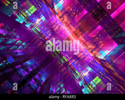 Abstract colored technology background - digitally generated image Stock Photo