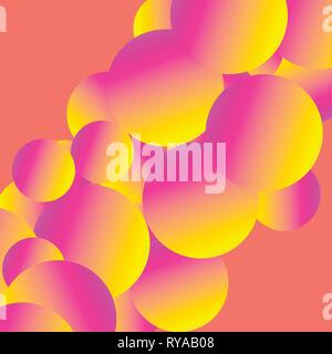 Creative futuristic colorful abstract vector poster design with spheres. Stock Vector