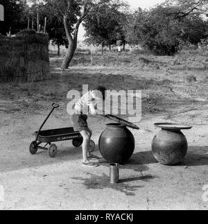 1950's Rural Scene, Argungu Nigeria Africa Stock Photo