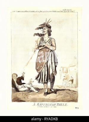 A republican belle, a picture of Paris for 1794, Cruikshank, Isaac ...