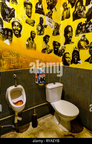 Valencia Barrio Ruzafa, Ubik Cafe Inside, Spain toilets Stock Photo