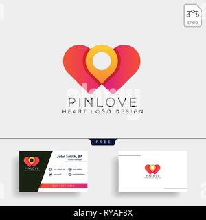 love point location mark logo template vector illustration icon element isolated - vector Stock Vector