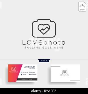 love photography logo template vector illustration icon element isolated - vector Stock Vector