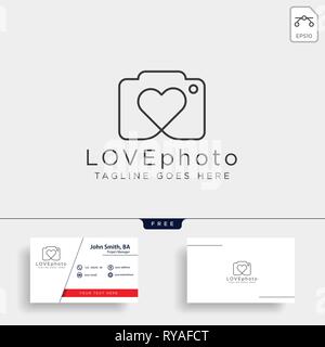 love photography logo template vector illustration icon element isolated - vector Stock Vector